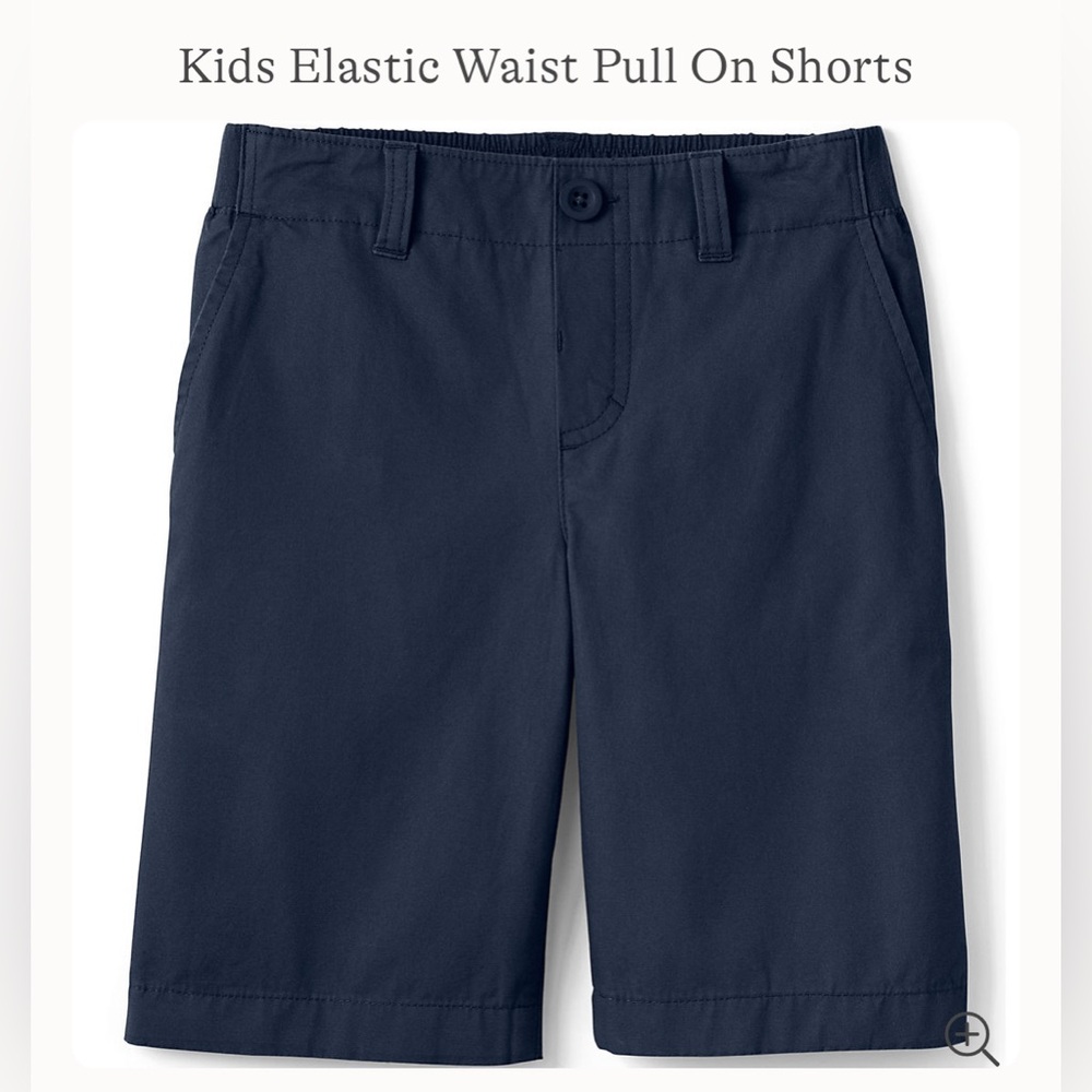 NWOT Lands’ End School Uniform Elastic Waist Pull On Shorts - Classic Navy XS